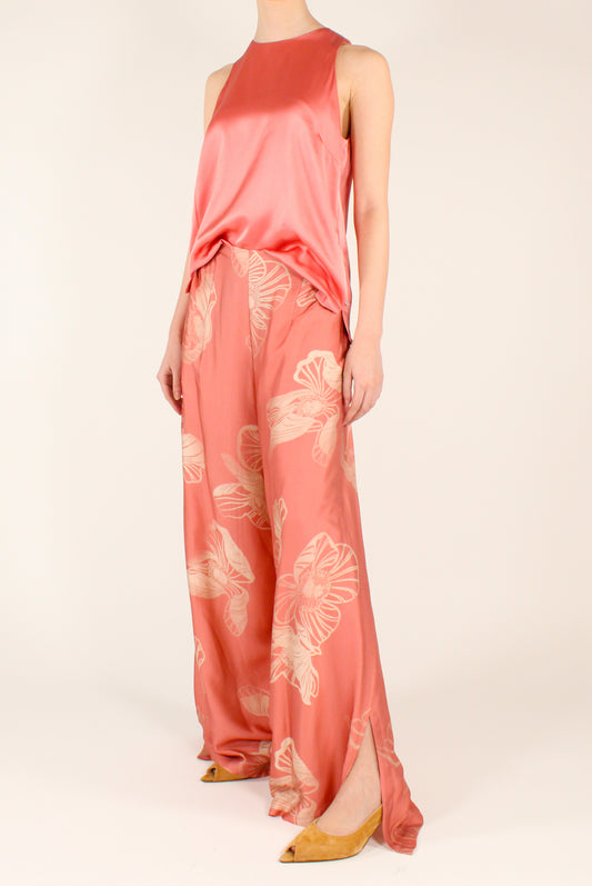 Pantaloni Pareo in Viscosa Stampa Floreale