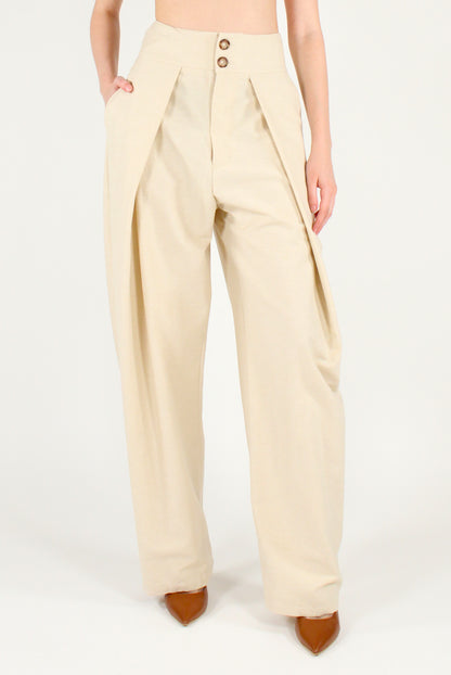 Pantaloni Semi Balloon con Pinces