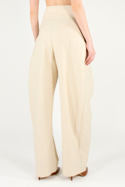 Pantaloni Semi Balloon con Pinces