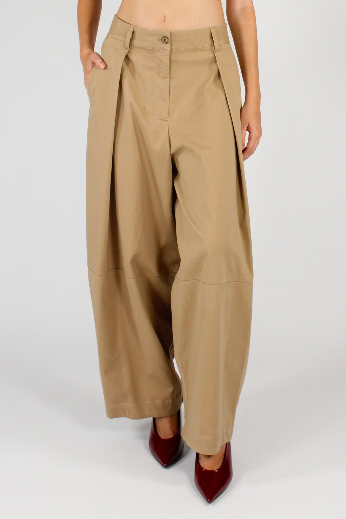Pantaloni Balloon con Pinces
