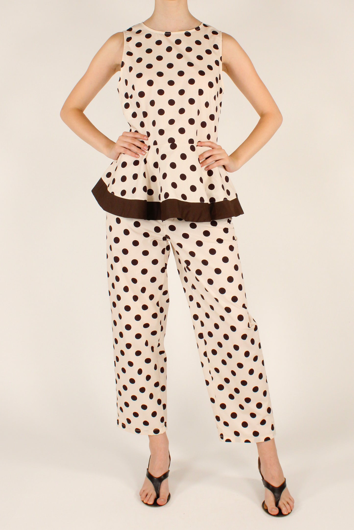 Pantaloni a Pois in Cotone