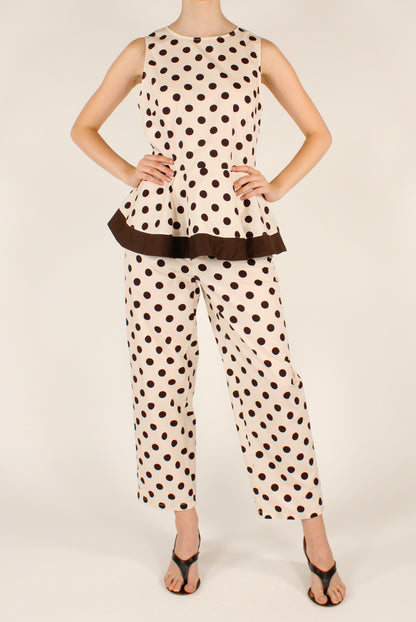 Pantaloni a Pois in Cotone