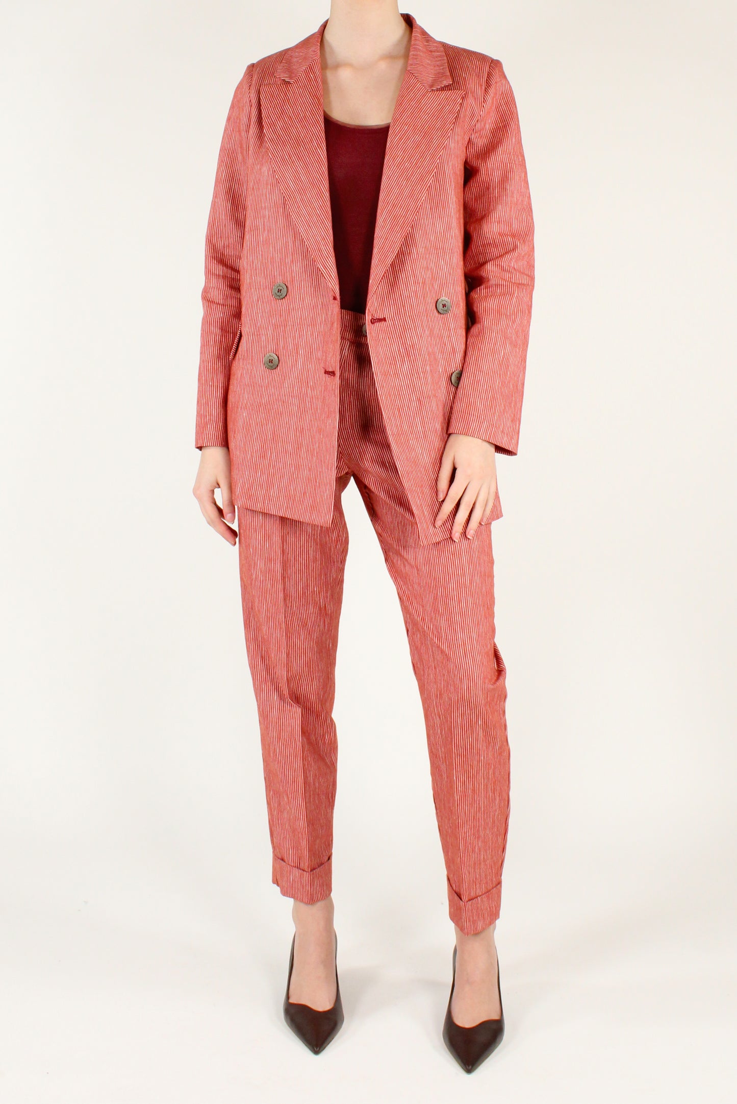 Pantaloni Chino Rigati