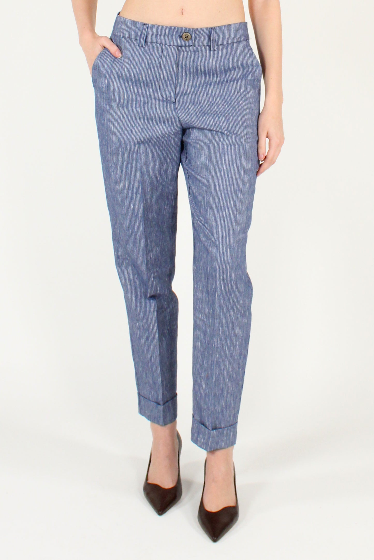 Pantaloni Chino Rigati