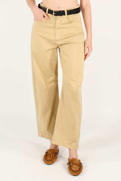 Pantaloni Semi Balloon Misto Lyocell con Cintura
