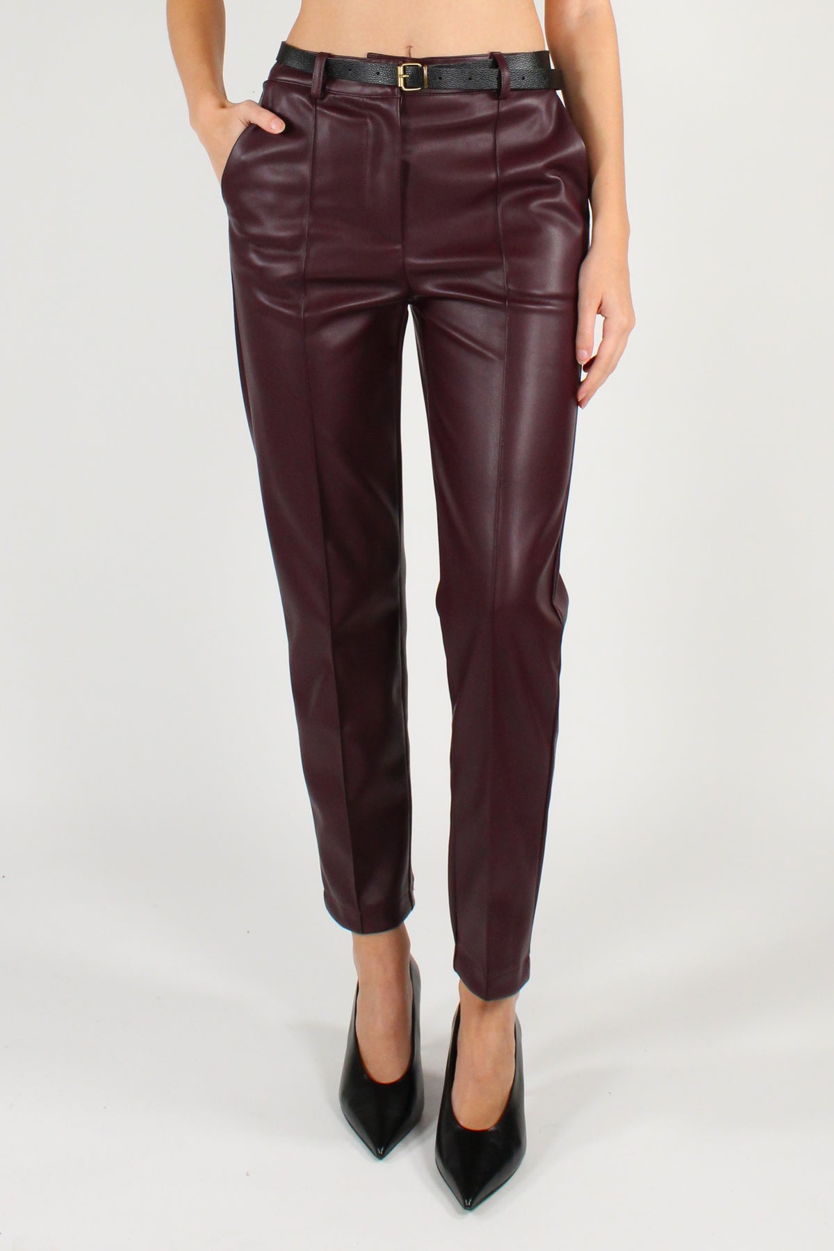 Pantaloni in Ecopelle a Sigaretta