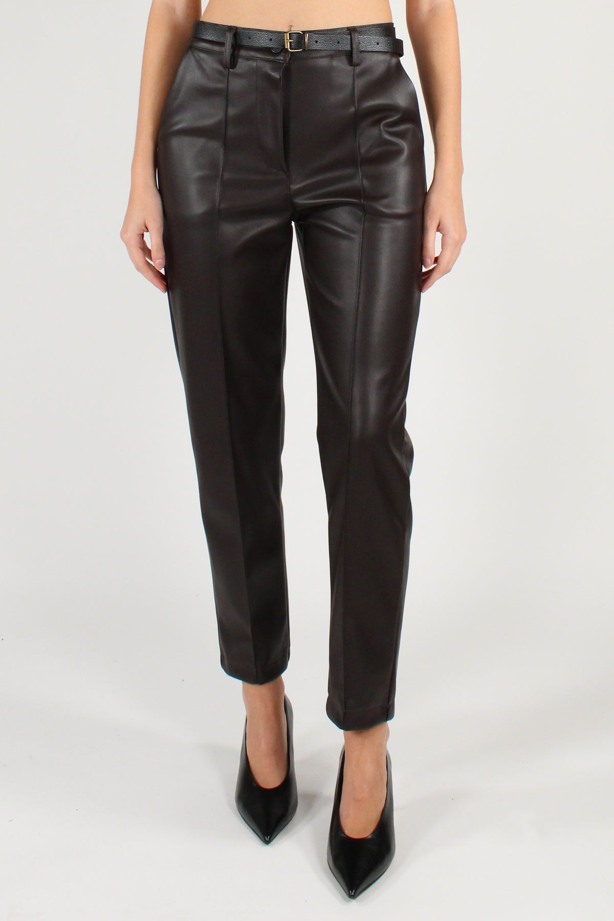 Pantaloni in Ecopelle a Sigaretta