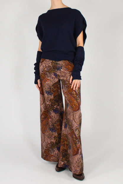 Pantaloni a Palazzo Stampa Cashmere