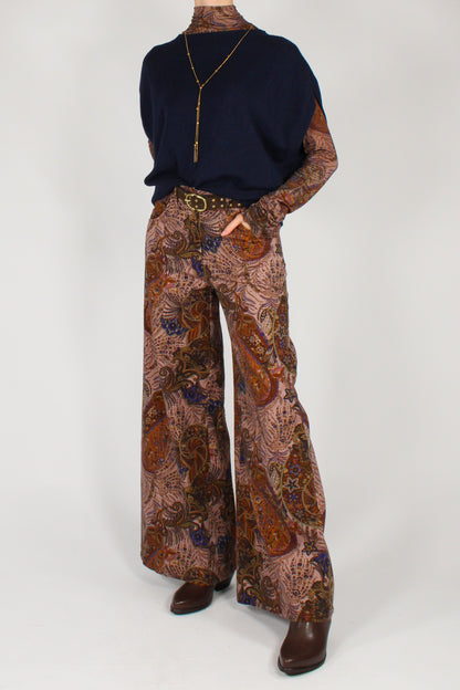 Pantaloni a Palazzo Stampa Cashmere