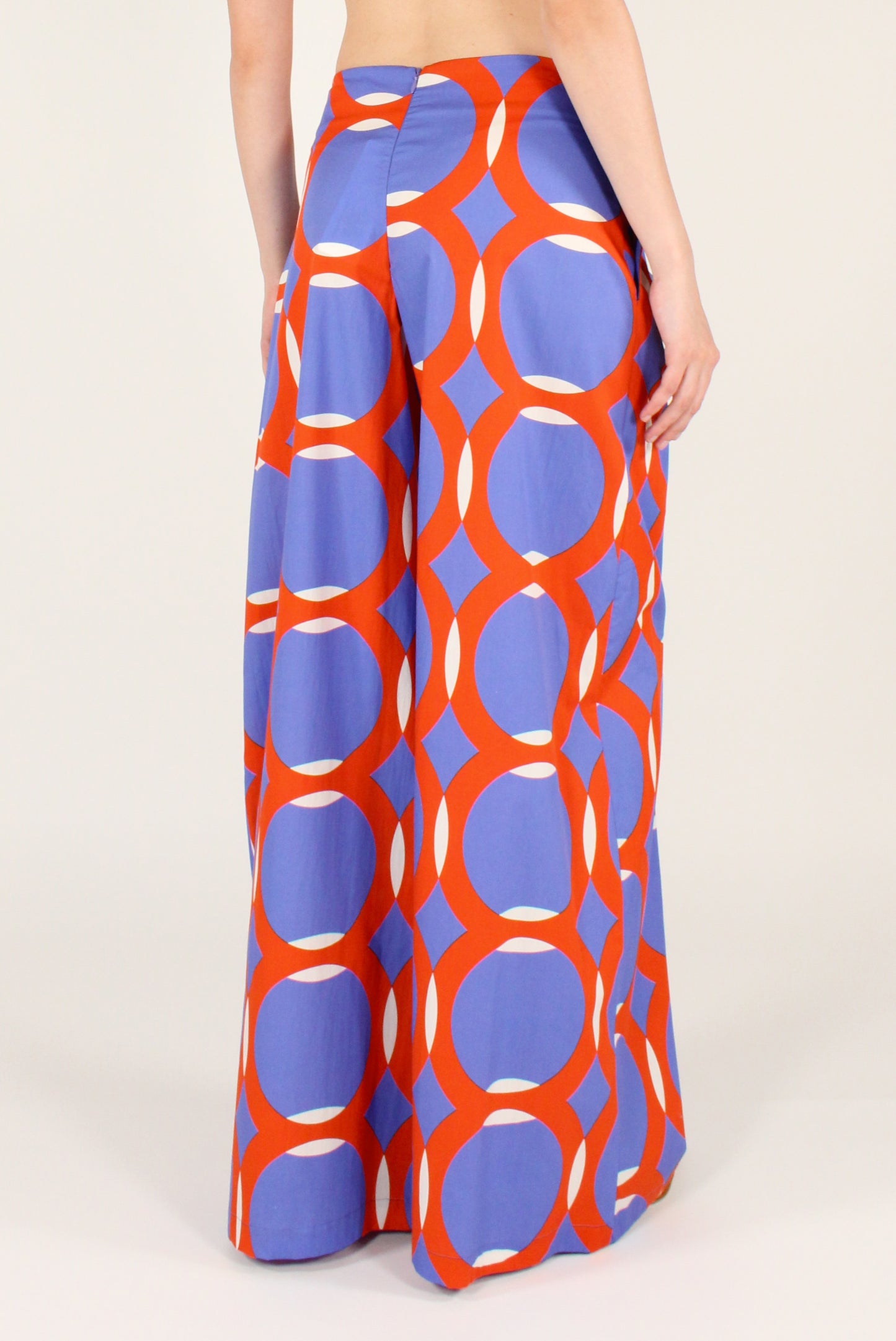 Pantaloni Ampi Stampa Geometrica