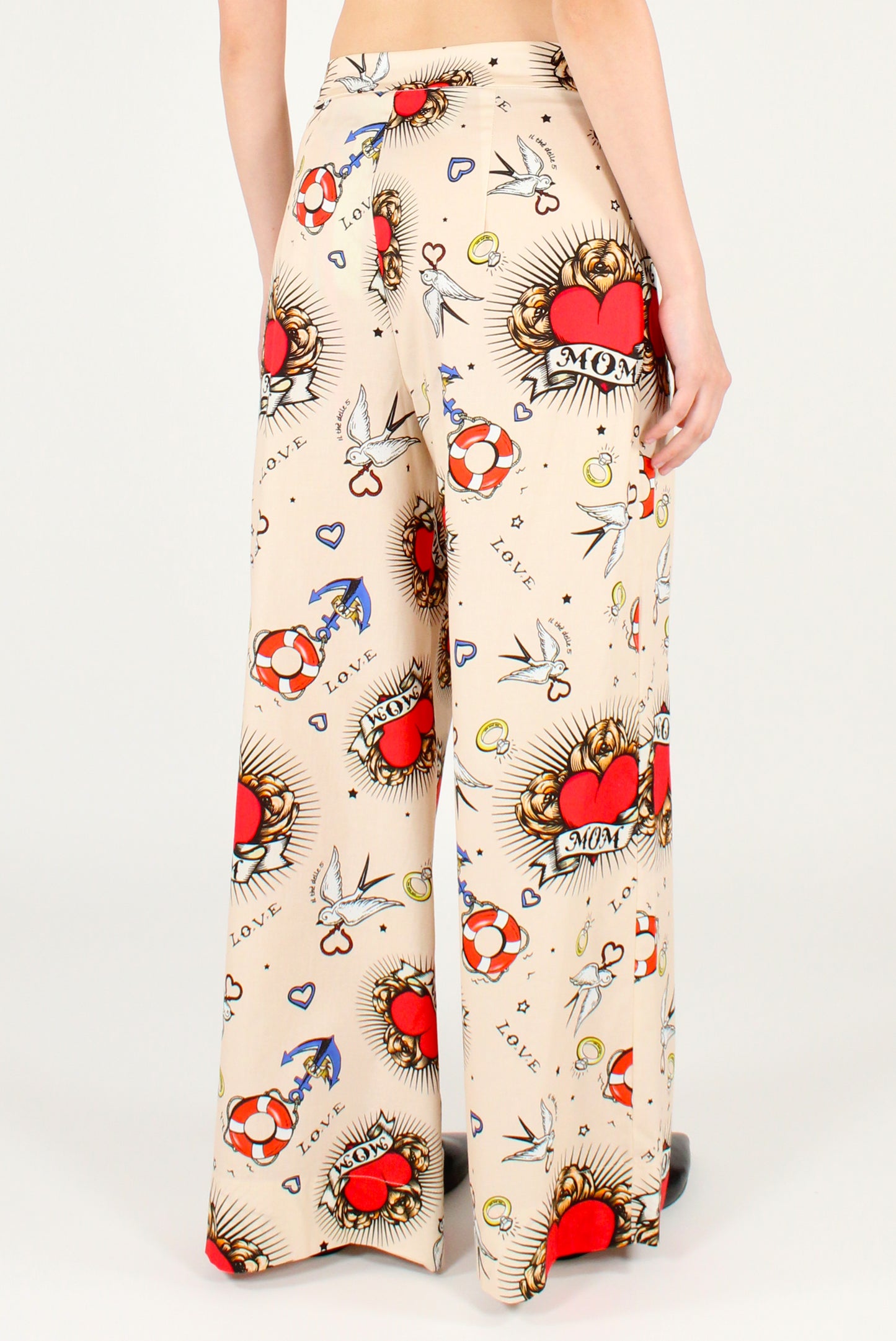 Pantaloni a Palazzo Stampa Tattoo