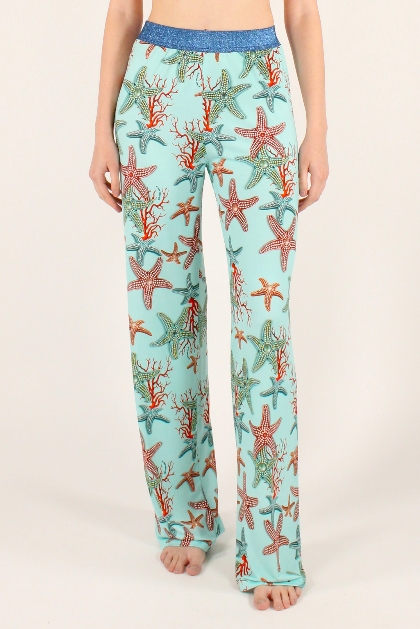 Pantaloni Stampa Stelle Marine