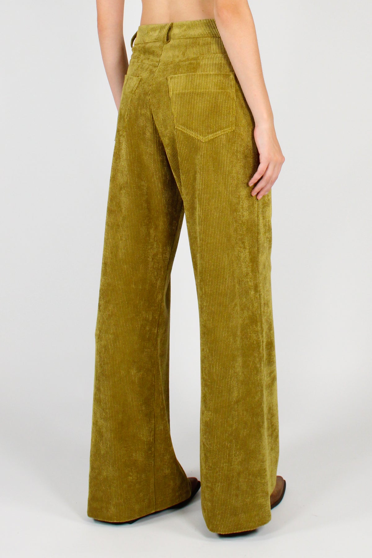 Pantaloni a Palazzo in Velluto a Coste