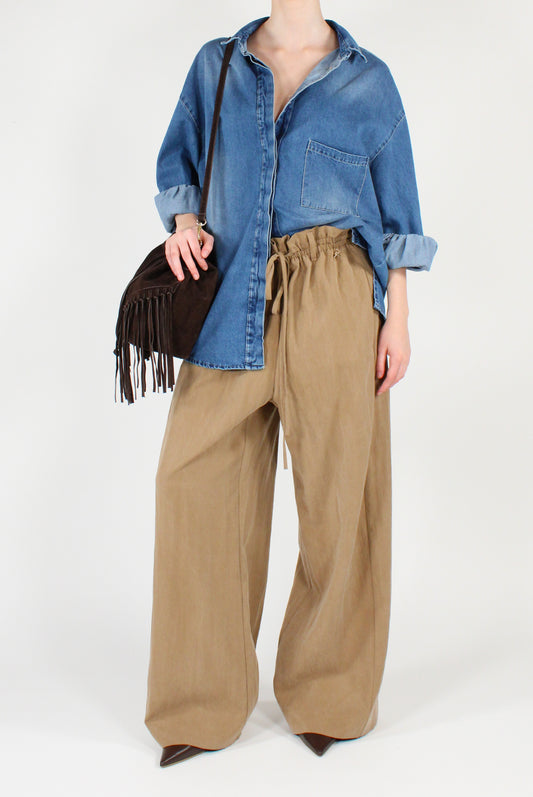 Wide Leg Elasticated Trousers