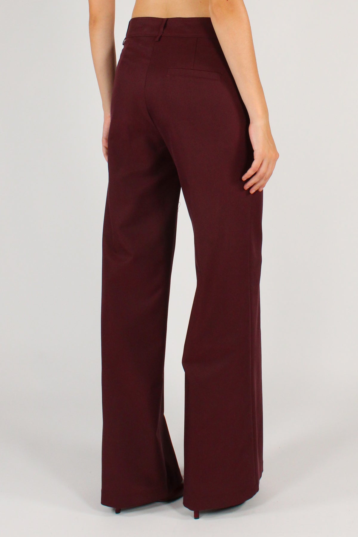 Pantaloni Gamba Dritta Misto Viscosa