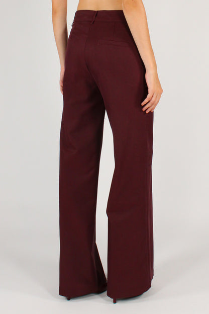 Pantaloni Gamba Dritta Misto Viscosa