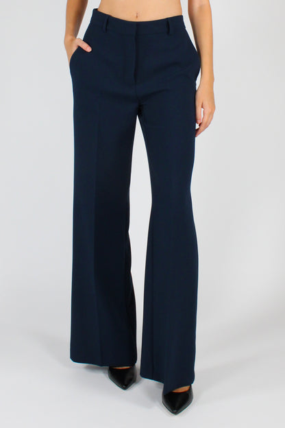 Pantaloni a Gamba Dritta Misto Viscosa