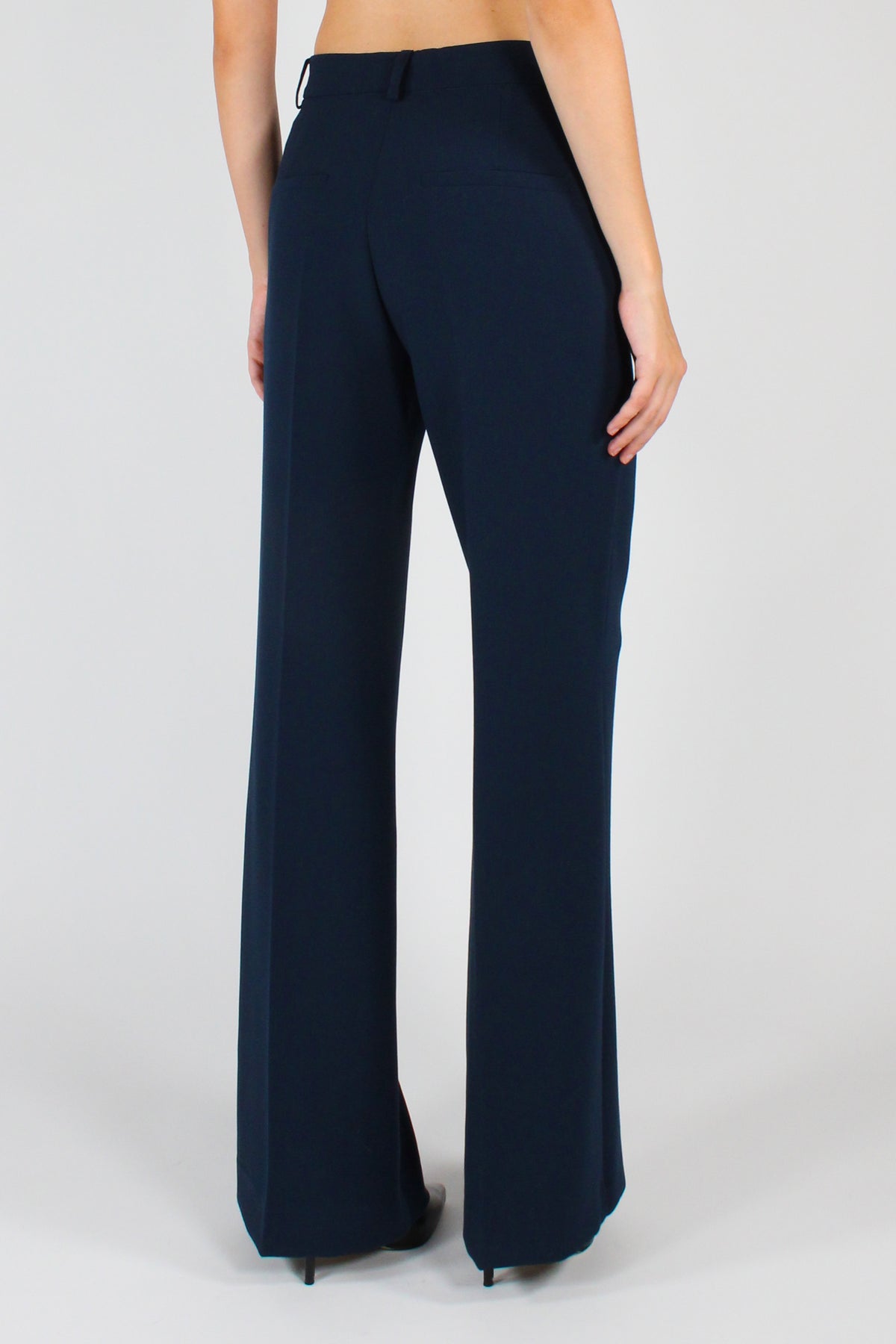 Pantaloni a Gamba Dritta Misto Viscosa