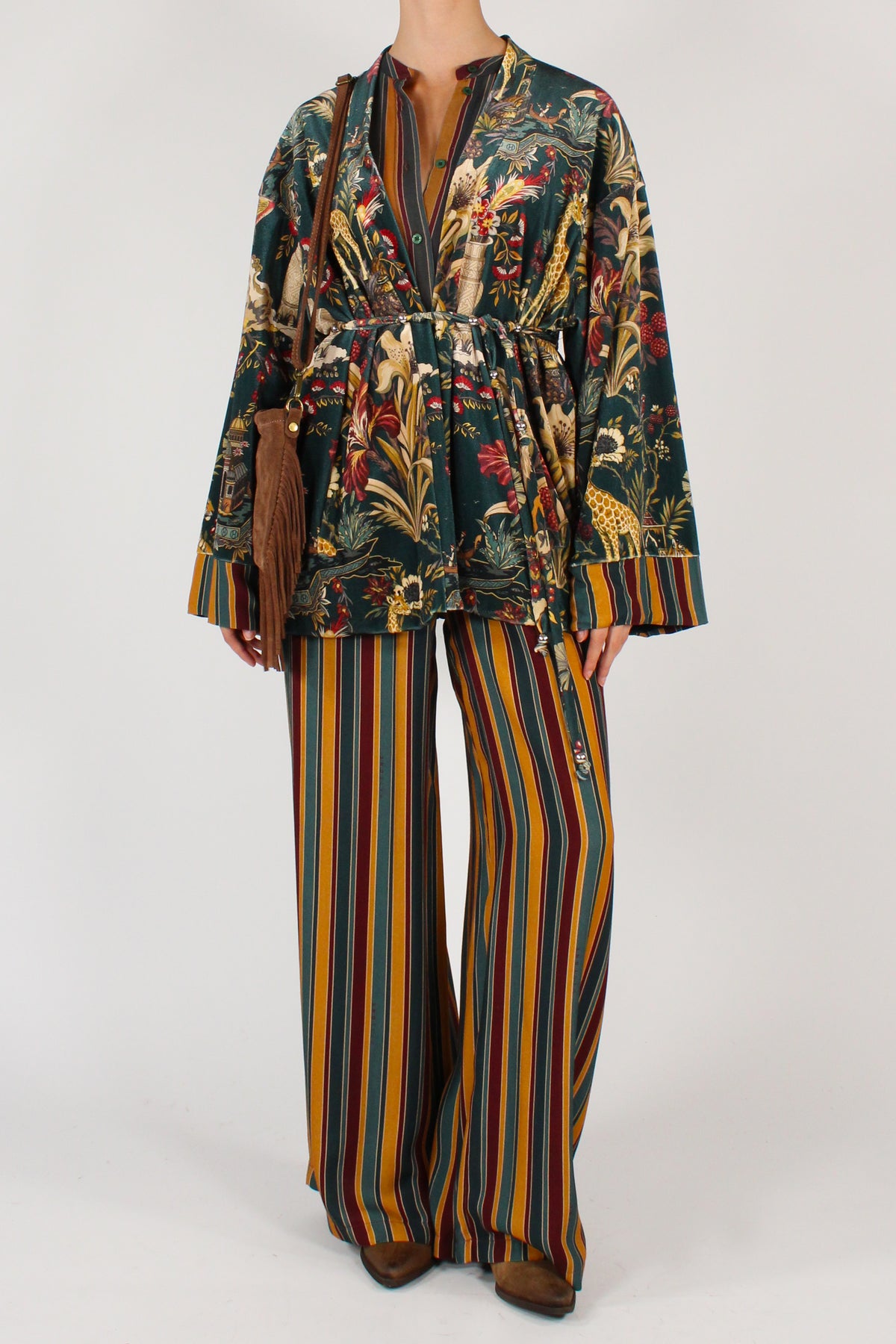Giacca Kimono Stampa Cina