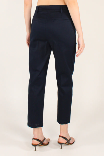 Pantaloni alla Caviglia in Cotone Elasticizzato