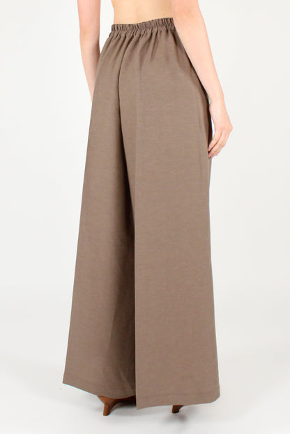 Pantaloni Misto Lino e Viscosa con Elastico