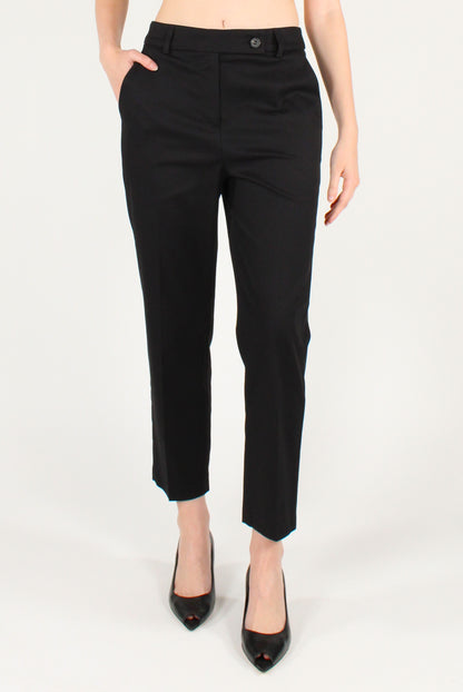 Pantaloni alla Caviglia in Cotone Elasticizzato