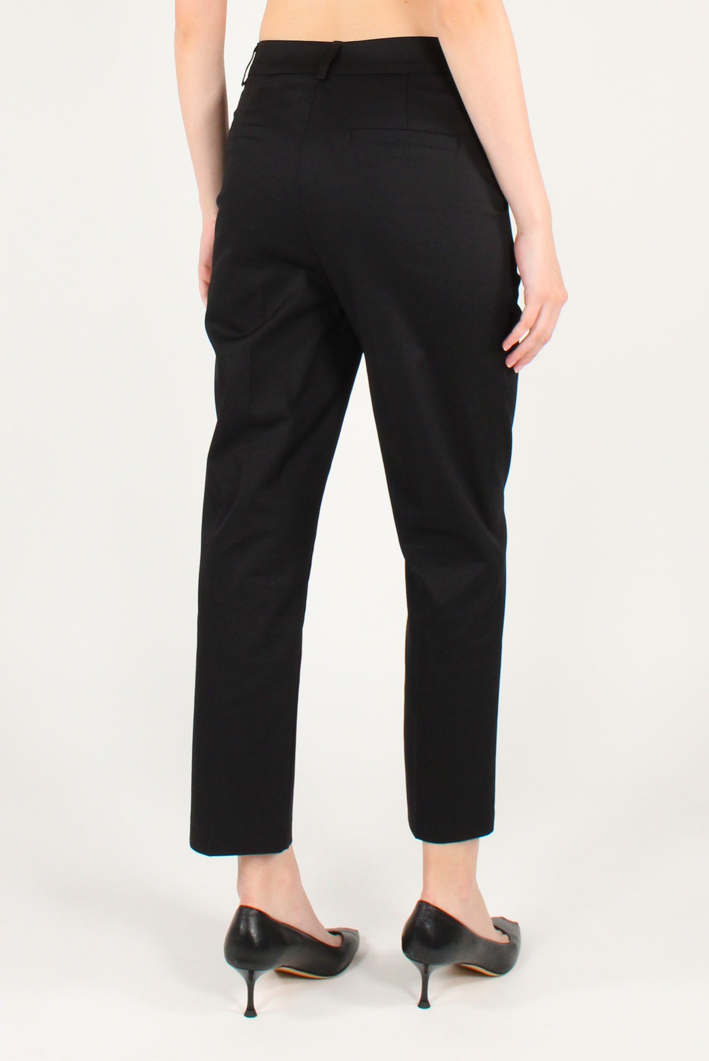 Pantaloni alla Caviglia in Cotone Elasticizzato