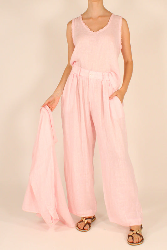 Pantaloni Balloon in Lino