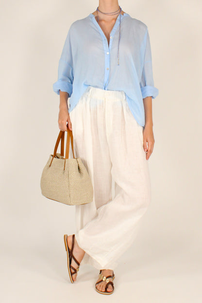 Pantaloni Balloon in Lino
