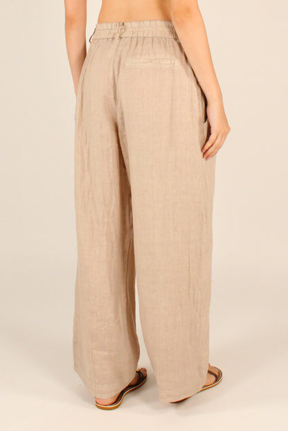 Pantaloni Balloon in Lino