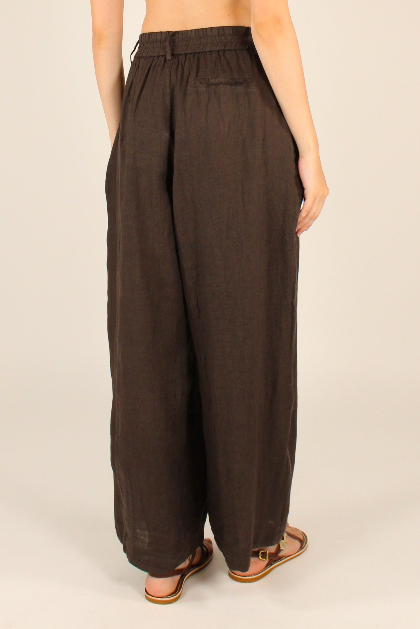Pantaloni Balloon in Lino