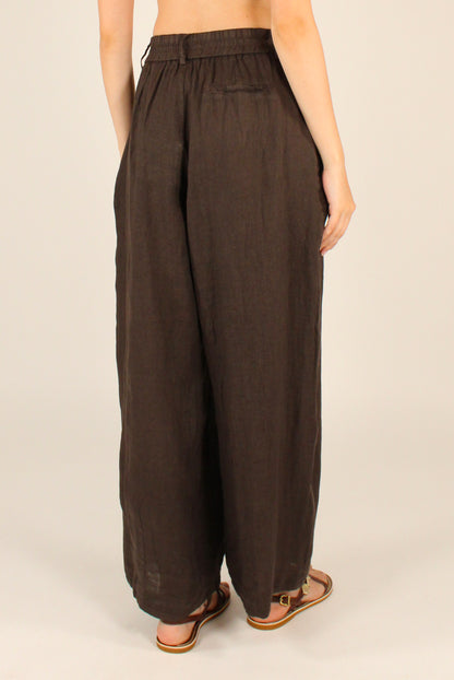 Pantaloni Balloon in Lino
