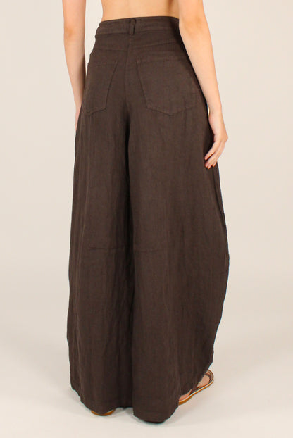 Pantaloni Barrel in Lino