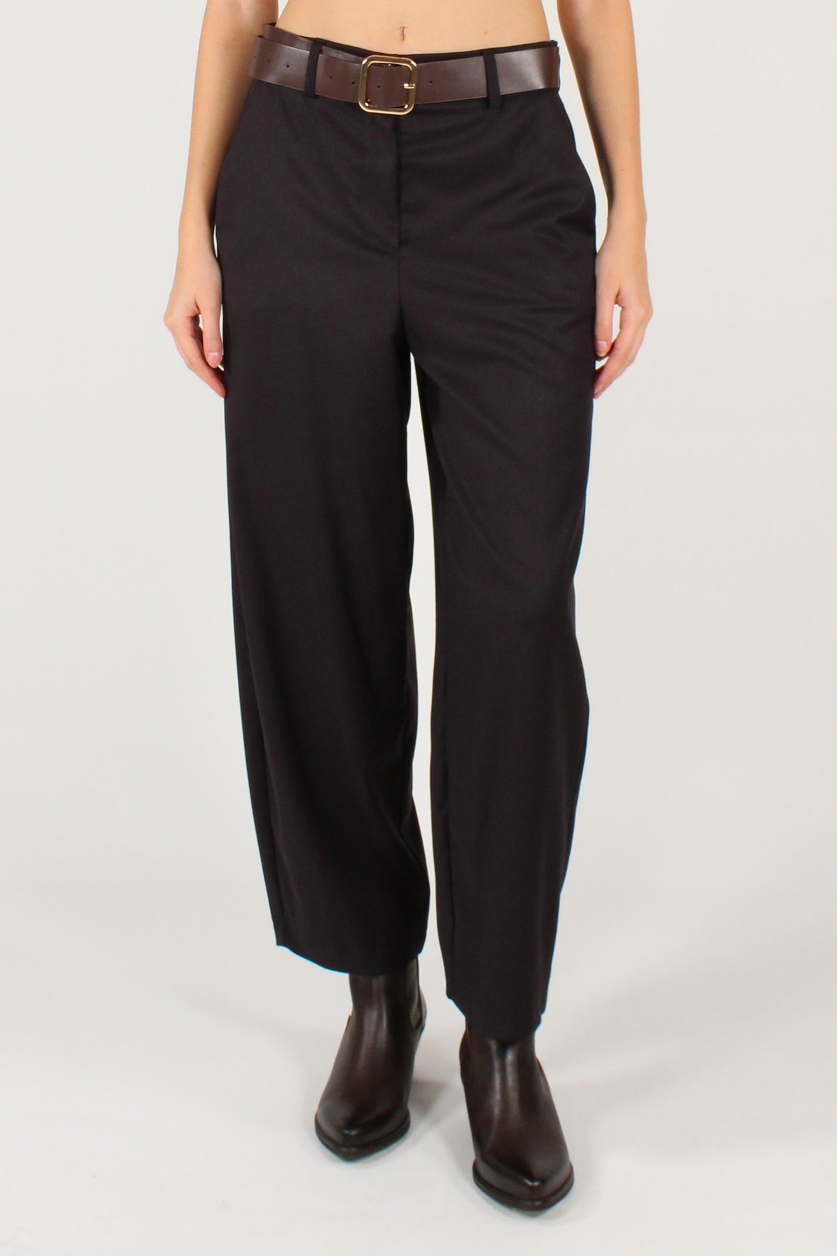 Pantaloni Semi Balloon con Cintura