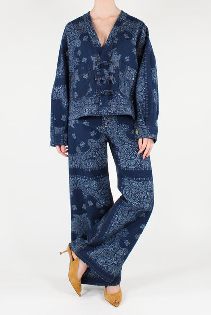 Jeans a Palazzo Stampa Bandana