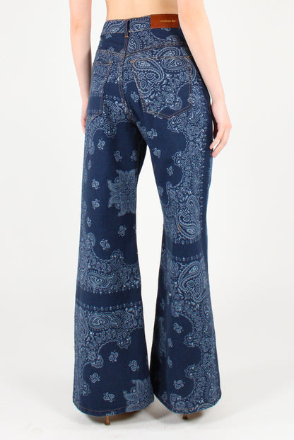 Jeans a Palazzo Stampa Bandana