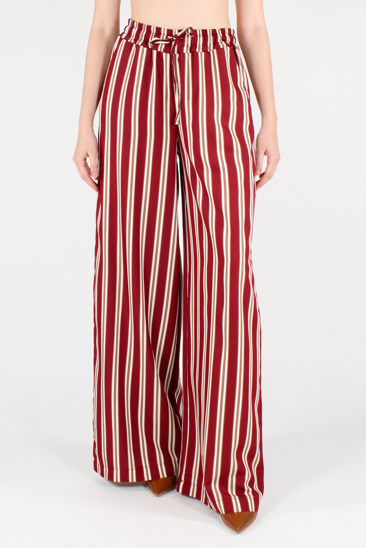Pantaloni a Righe con Elastico