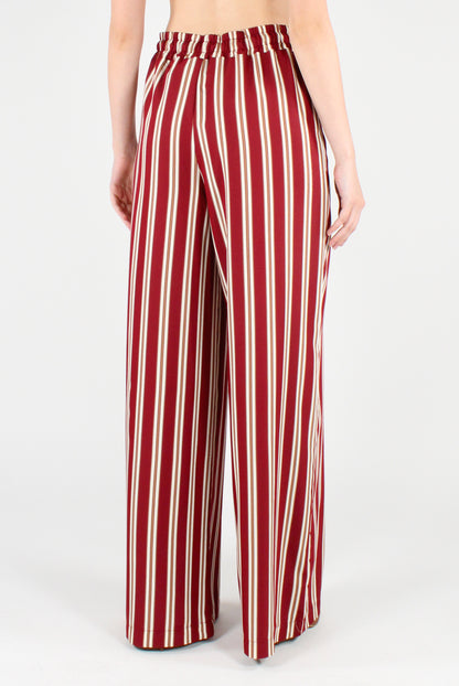 Pantaloni a Righe con Elastico