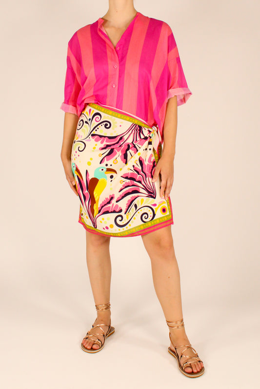 Exotic Print Pareo Skirt