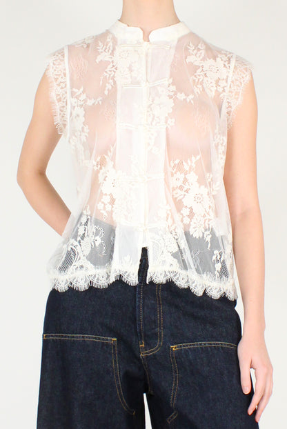 Lace Shirt with Frogs