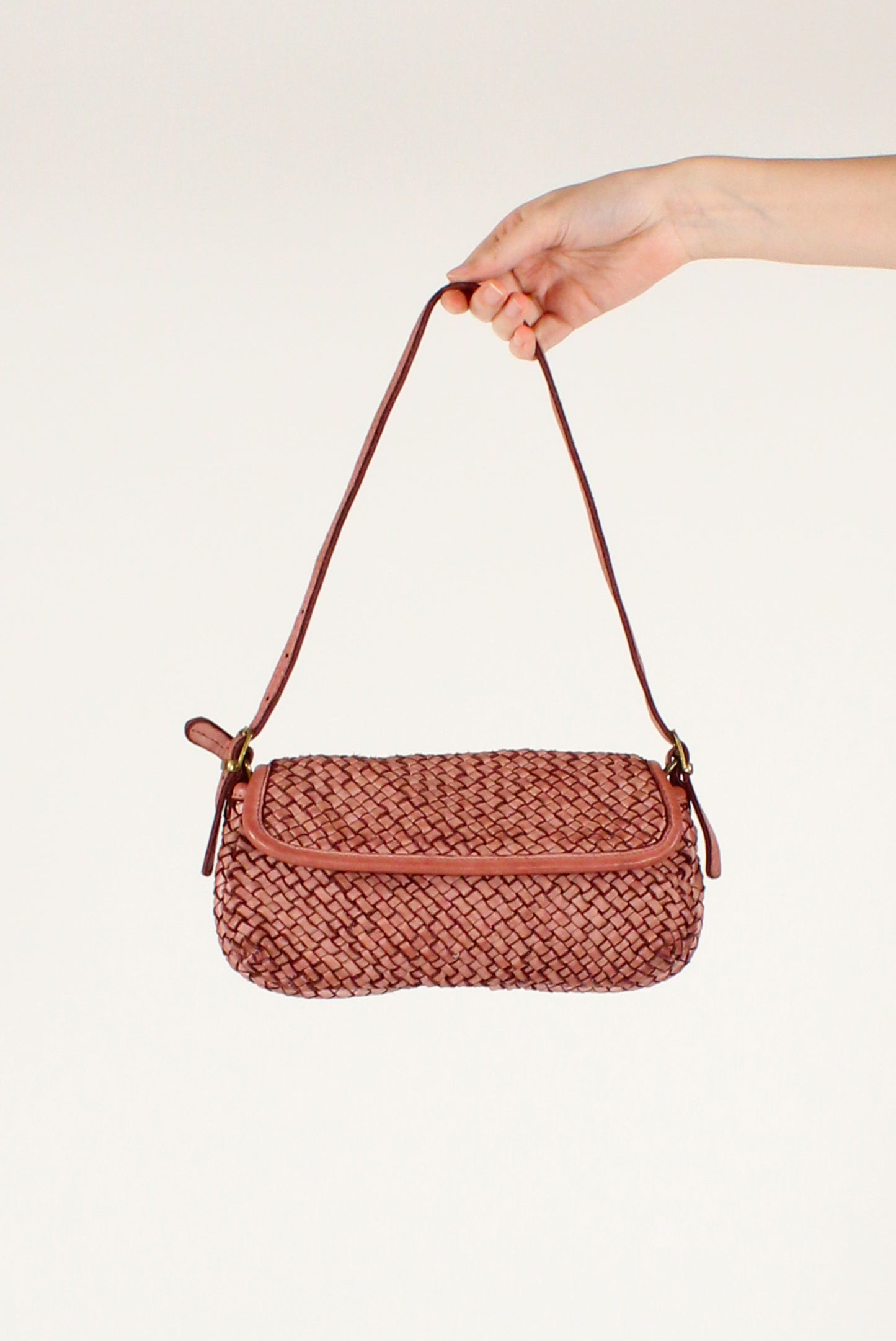 Pochette in Pelle Intrecciata