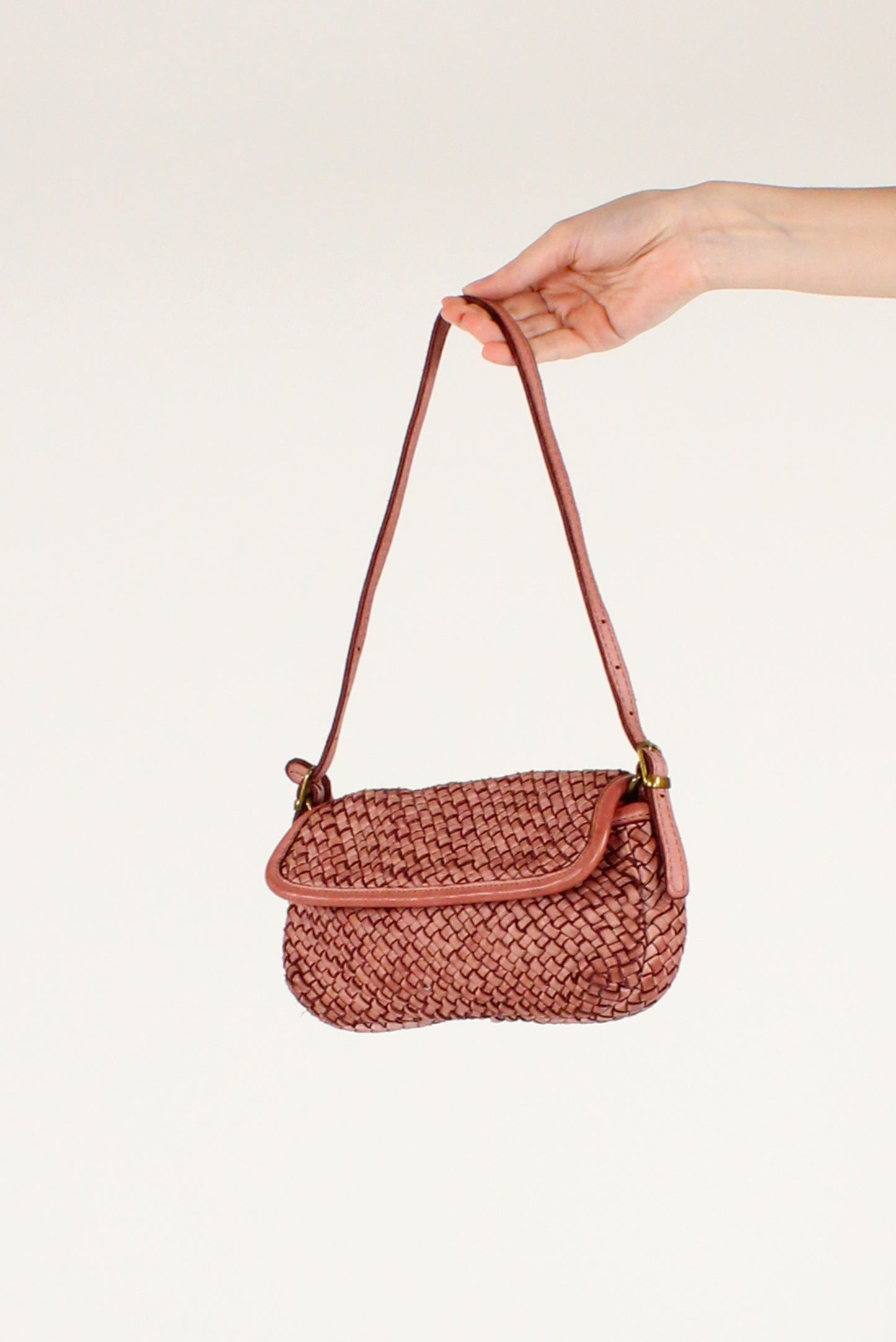 Pochette in Pelle Intrecciata