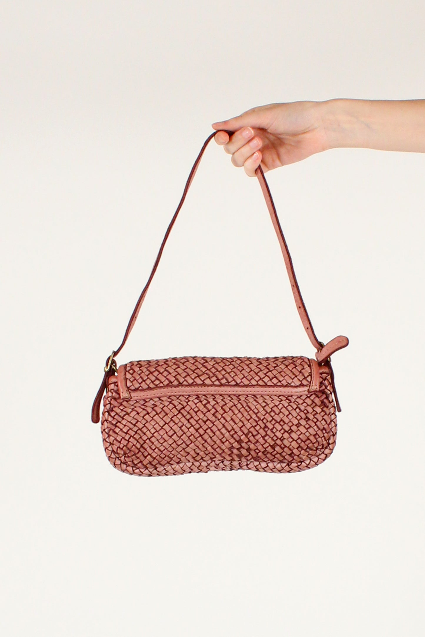Pochette in Pelle Intrecciata
