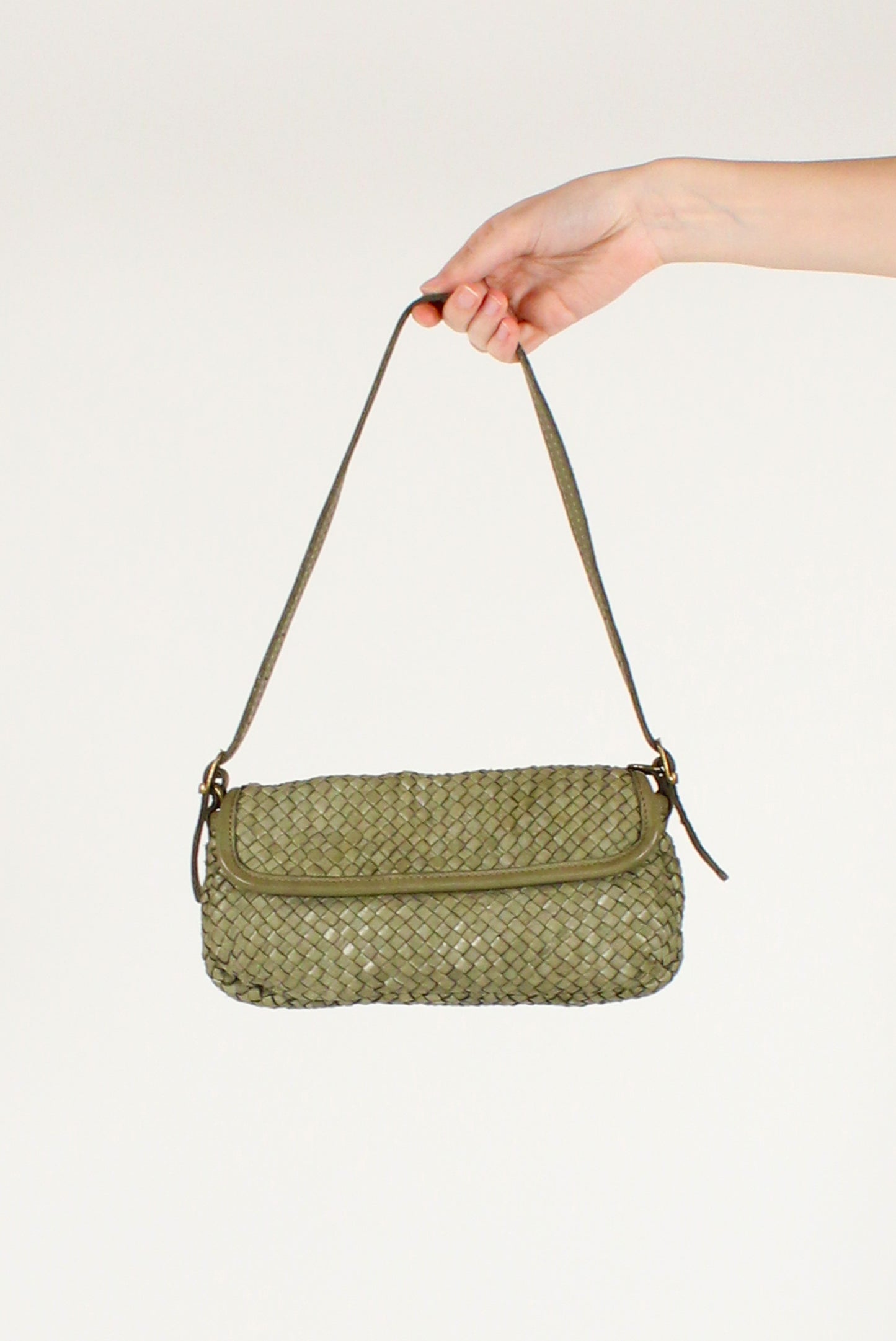 Pochette in Pelle Intrecciata
