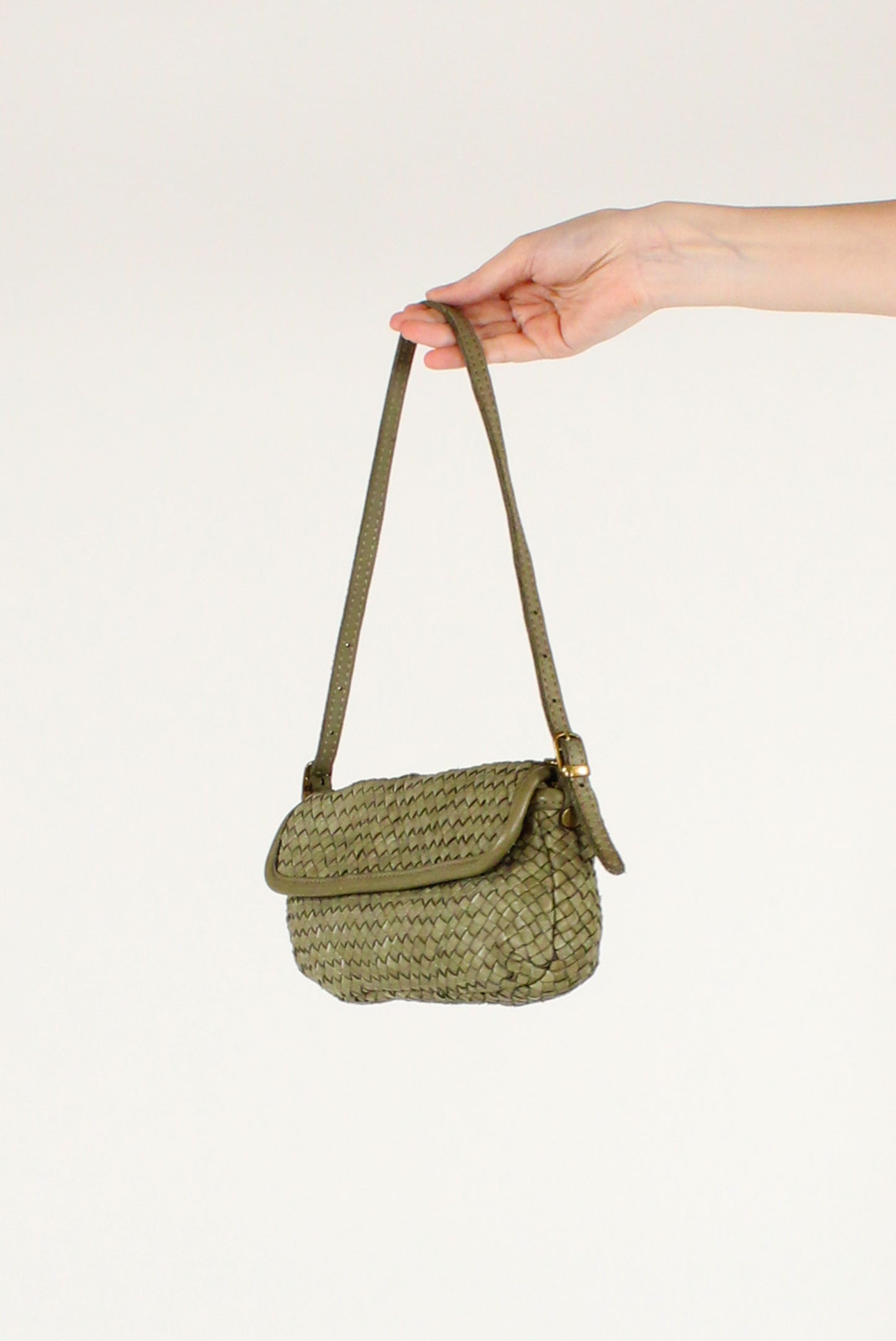 Pochette in Pelle Intrecciata