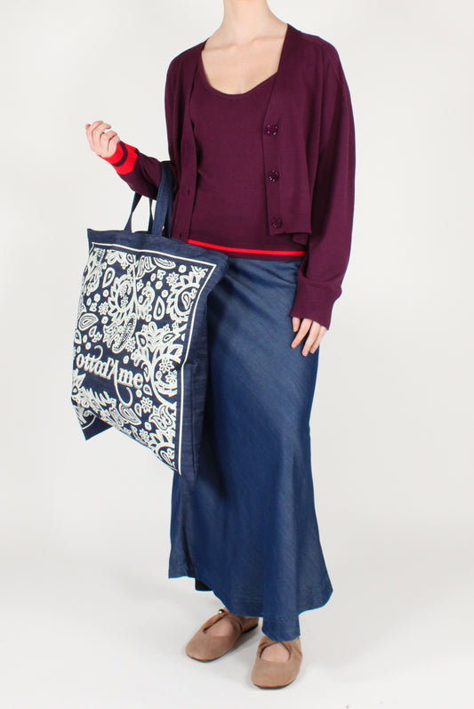 Gonna Lunga Svasata in Denim