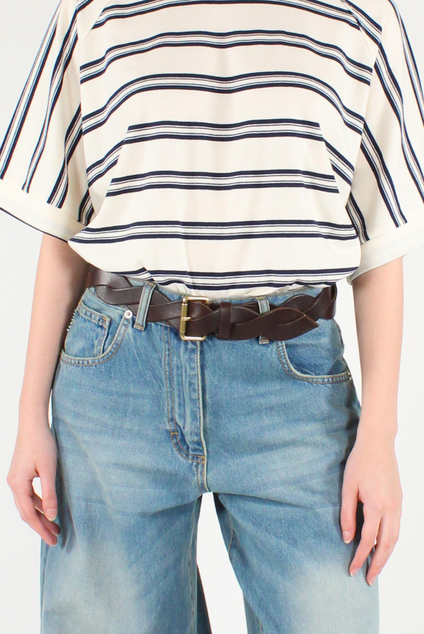 Cintura Intrecciata in Pelle