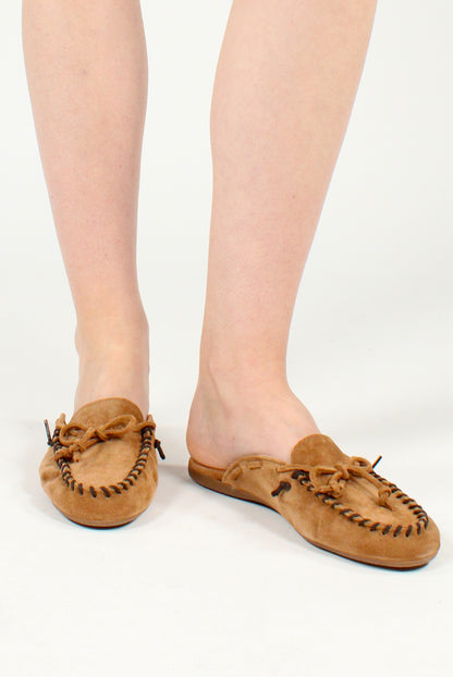 Suede Loafer Mules