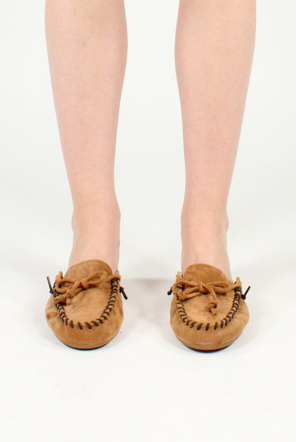 Suede Loafer Mules
