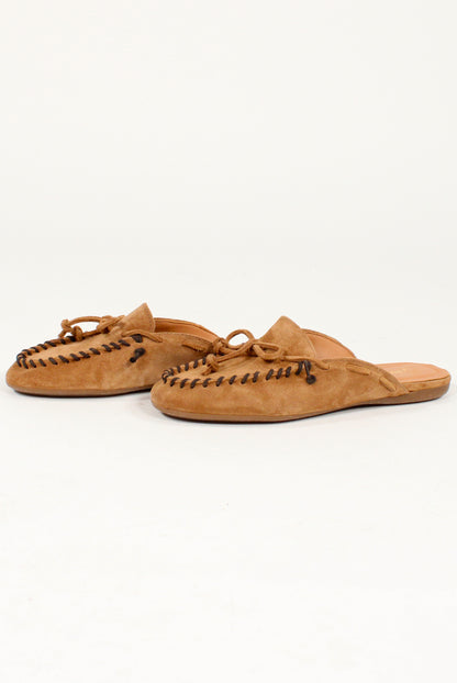 Suede Loafer Mules